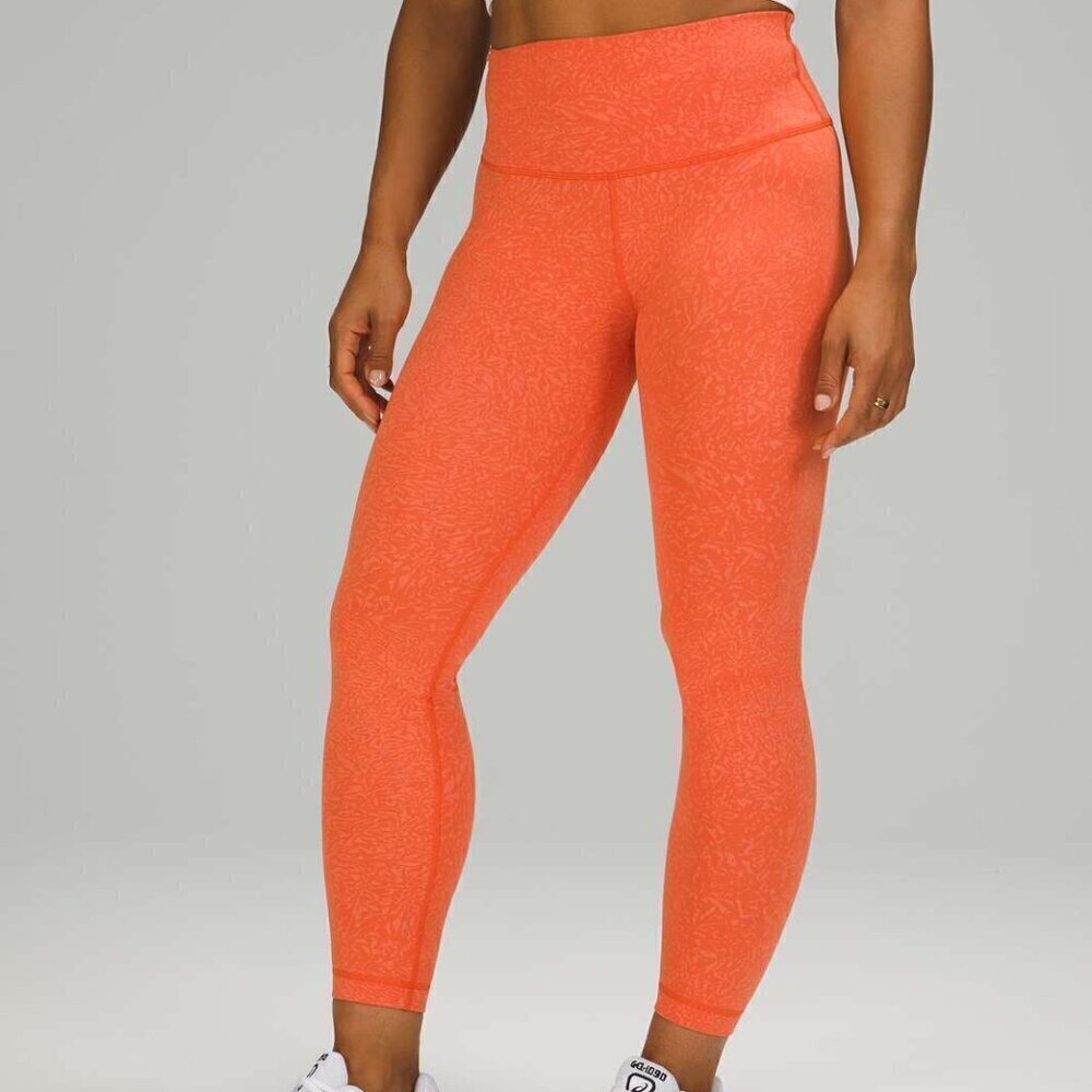 Lululemon Wunder Train High-Rise Tight 25" - 10 Crunch Warm Coral